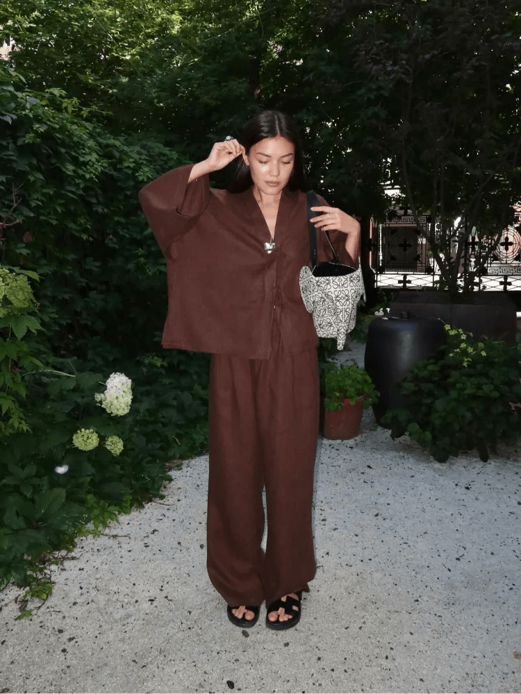 Linen Coord Set for Women – Two - Piece Summer Lounge Outfit - Mason Luxor