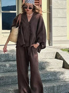 Linen Coord Set for Women – Two - Piece Summer Lounge Outfit - Mason Luxor