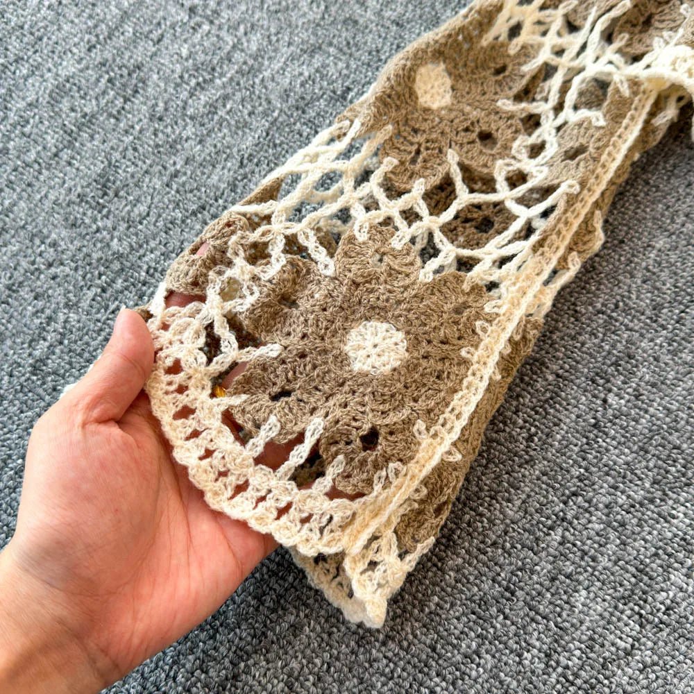Mason | Boho Crochet Long Sleeve Top – Retro Handmade Aesthetic - Mason Luxor Men Fashion