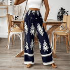 Mason | Boho Wide Leg Pants – High Waist Printed Summer Trousers - Mason Luxor Men Fashion
