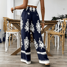 Mason | Boho Wide Leg Pants – High Waist Printed Summer Trousers - Mason Luxor Men Fashion