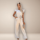 Mason | Classy Sleeveless Jumpsuit with Waist Tie – Summer & Evening Look - Mason Luxor Men Fashion