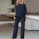 Mason | Elegant Chiffon Pant Set – Flowy 2 - Piece Evening Outfit for Women - Mason Luxor Men Fashion