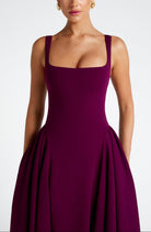 Mason | Elegant Midi Dress with Square Neckline - Mason Luxor