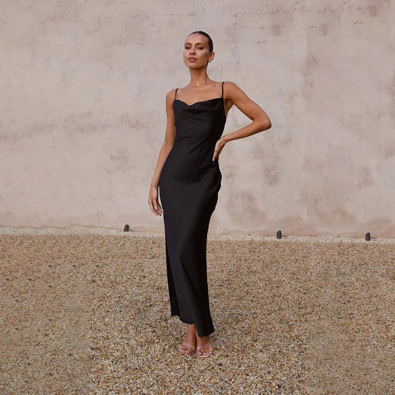 Mason | Elegant Satin Maxi Dress - Mason Luxor