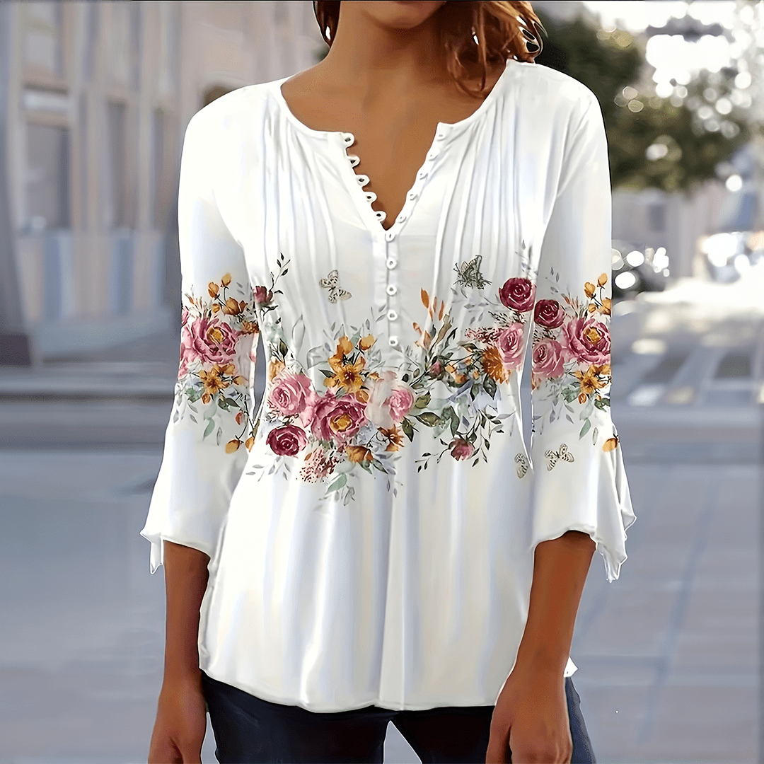 Mason | Floral Embroidered Boho Blouse – Feminine Charm Meets Everyday Comfort - Mason Luxor Men Fashion