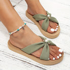 Mason | Gem Bow Slip - On Sandals – A Touch of Sparkle for Sunny Days - Mason Luxor Men Fashion