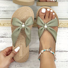 Mason | Gem Bow Slip - On Sandals – A Touch of Sparkle for Sunny Days - Mason Luxor Men Fashion