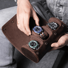Mason | Leather Watch Roll Case – Travel Storage for 1 to 4 Watches - Mason Luxor Men Fashion