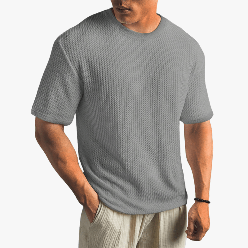 Mason | Lightweight Waffle Knit T-Shirt for Men – Breathable Summer Style - Mason Luxor Men Fashion