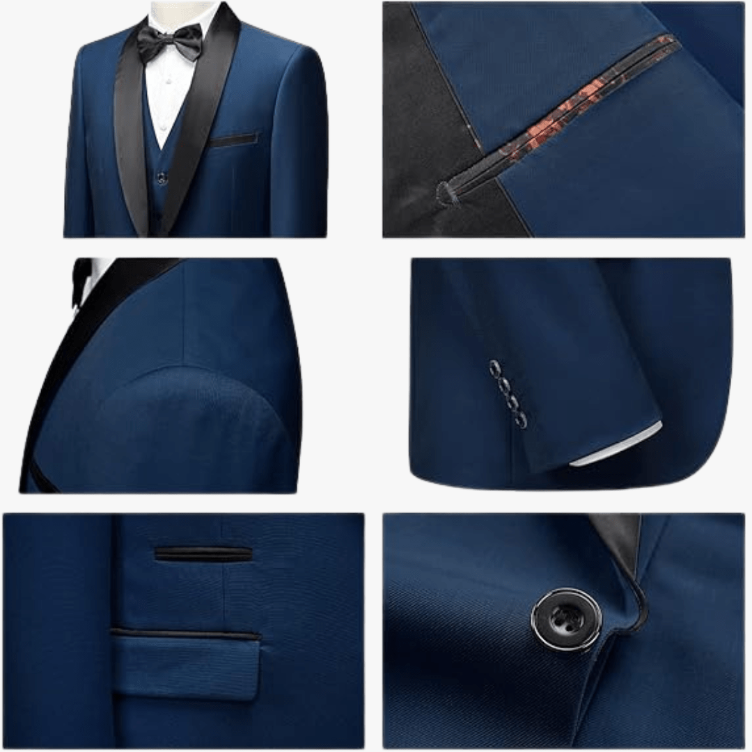 Mason Luxor | Slim Fit 3‑Piece Tuxedo Suit for Men - Mason Luxor