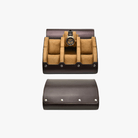 Mason | Luxury Leather Watch Roll – Travel Case for 1–4 Watches with Snap Closure - Mason Luxor Men Fashion