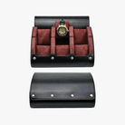 Mason | Luxury Leather Watch Roll – Travel Case for 1–4 Watches with Snap Closure - Mason Luxor Men Fashion