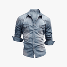 Mason | Men Denim Shirt – Slim Fit Western Style - Mason Luxor Men Fashion