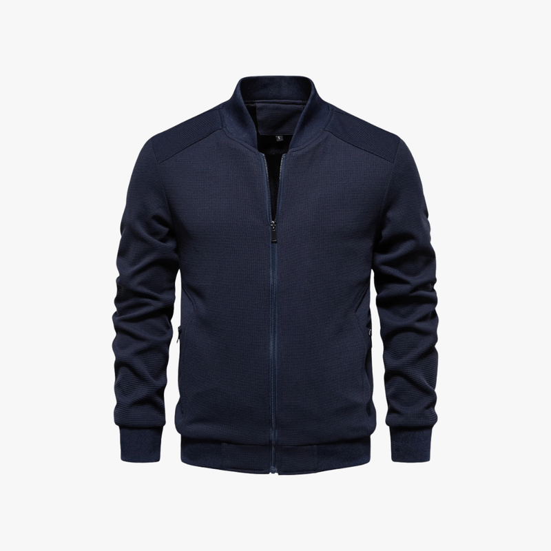 Mason | Men Waffle Bomber Jacket – Lightweight & Breathable - Textured Knit - Mason Luxor Men Fashion