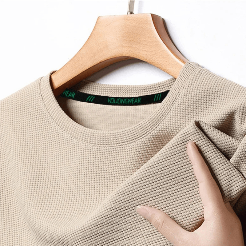 Mason | Men Waffle Knit T-Shirt – Breathable - 4 Season Comfort - Mason Luxor Men Fashion