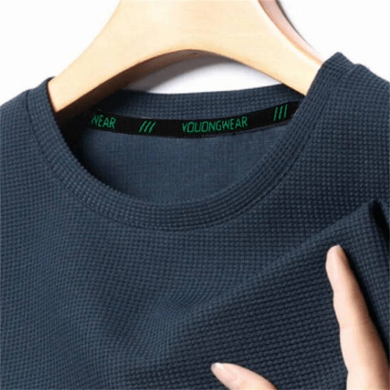 Mason | Men Waffle Knit T-Shirt – Breathable - 4 Season Comfort - Mason Luxor Men Fashion