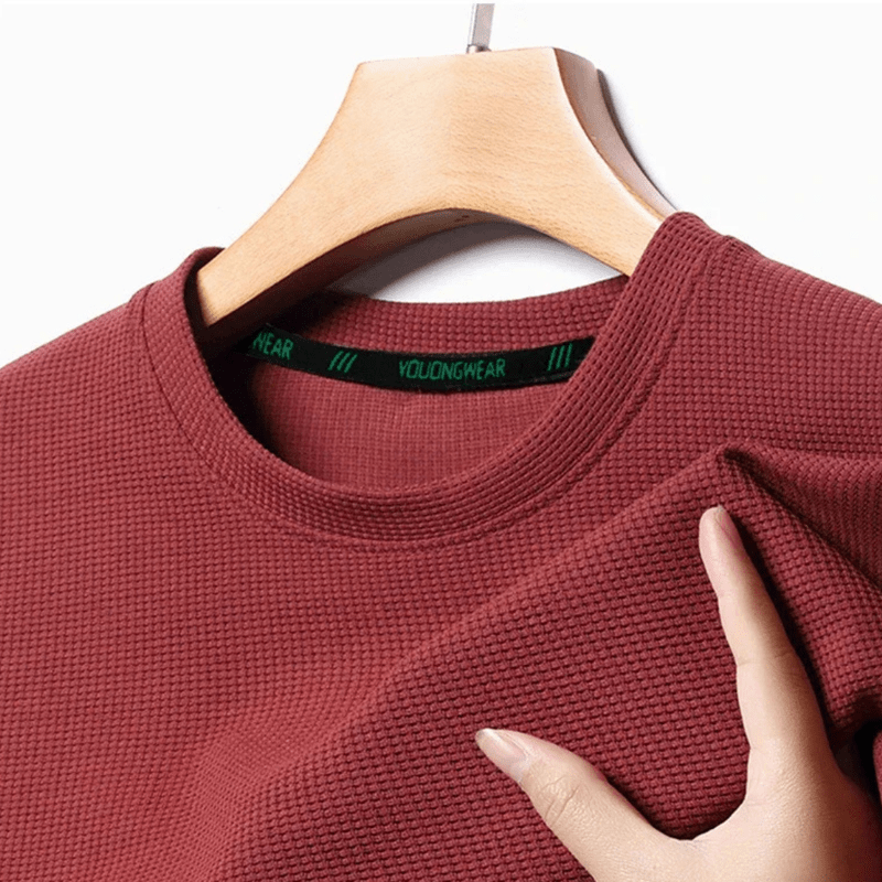Mason | Men Waffle Knit T-Shirt – Breathable - 4 Season Comfort - Mason Luxor Men Fashion