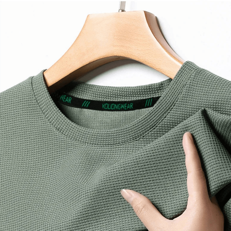 Mason | Men Waffle Knit T-Shirt – Breathable - 4 Season Comfort - Mason Luxor Men Fashion