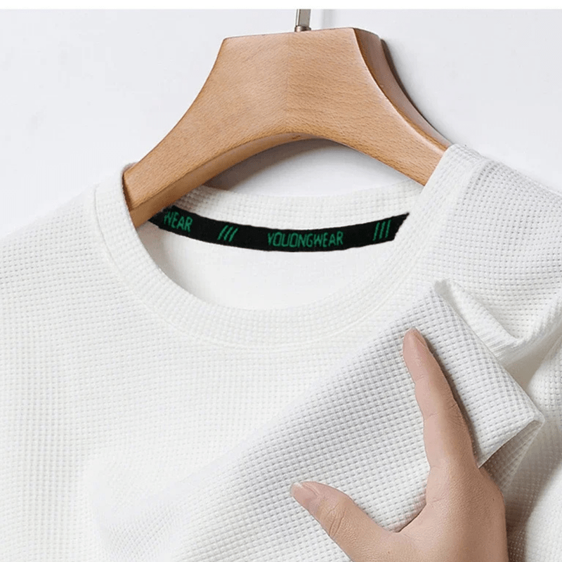 Mason | Men Waffle Knit T-Shirt – Breathable - 4 Season Comfort - Mason Luxor Men Fashion