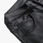 Mason | Men’s Black Coated Denim Cargo Trousers – Streetwear Punk Style - Mason Luxor Men Fashion