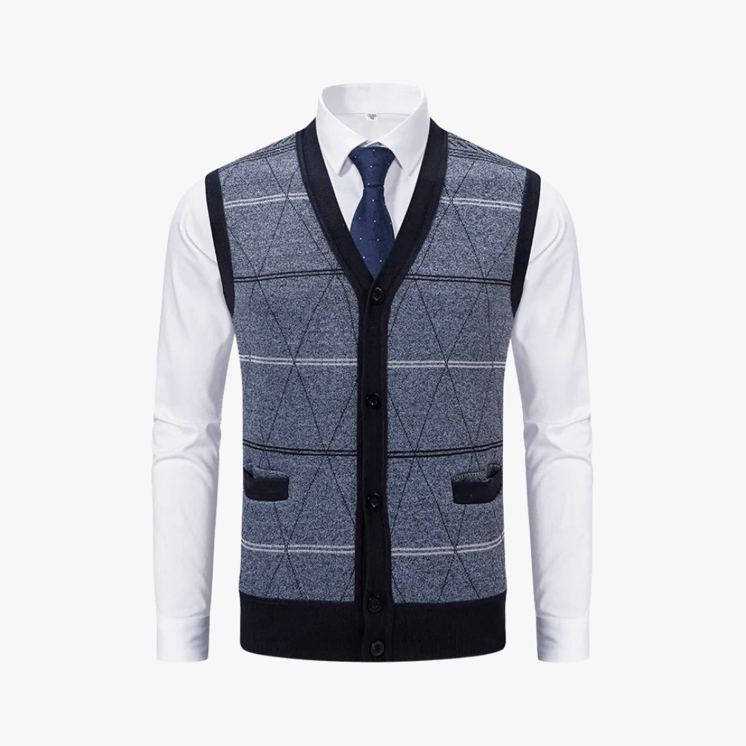 Mason | Men’s Checkered Button - Up Vest - Mason Luxor