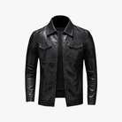Mason | Men’s Classic Black Leather Jacket - Mason Luxor