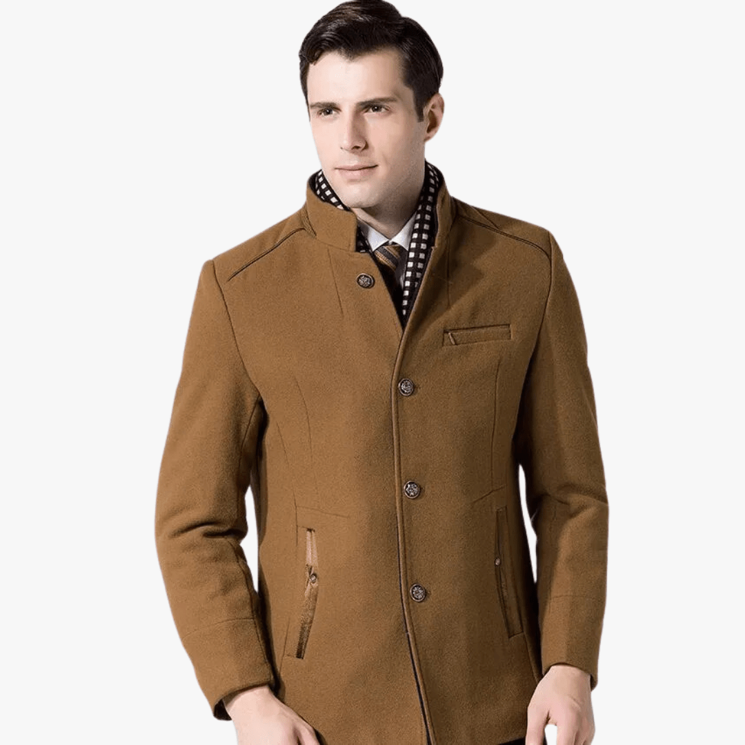 Mason | Men’s Formal Coat with Scarf - Mason Luxor