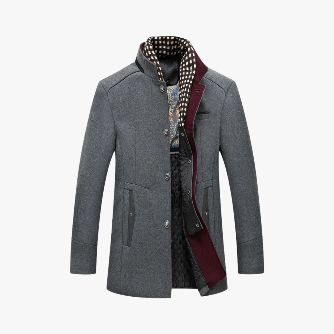 Mason | Men’s Formal Coat with Scarf - Mason Luxor