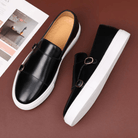 Mason | Men’s Leather Loafers with Buckle – Smart Casual Slip - On Shoes - Mason Luxor Men Fashion