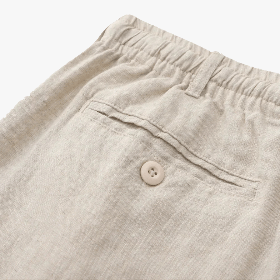 Mason | Men’s Linen Shorts – Lightweight Drawstring Summer Shorts with Pockets - Mason Luxor Men Fashion