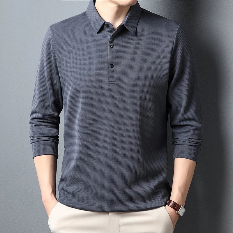 Mason | Men’s Long - Sleeve Polo Shirt - Mason Luxor