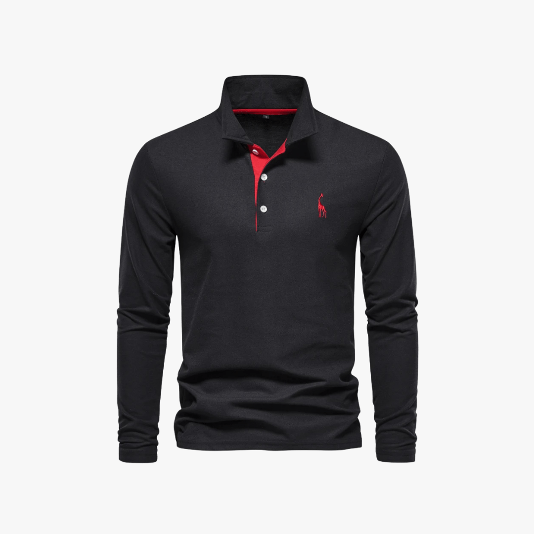 Mason | Men’s Long - Sleeve Polo Shirt with Logo - Mason Luxor