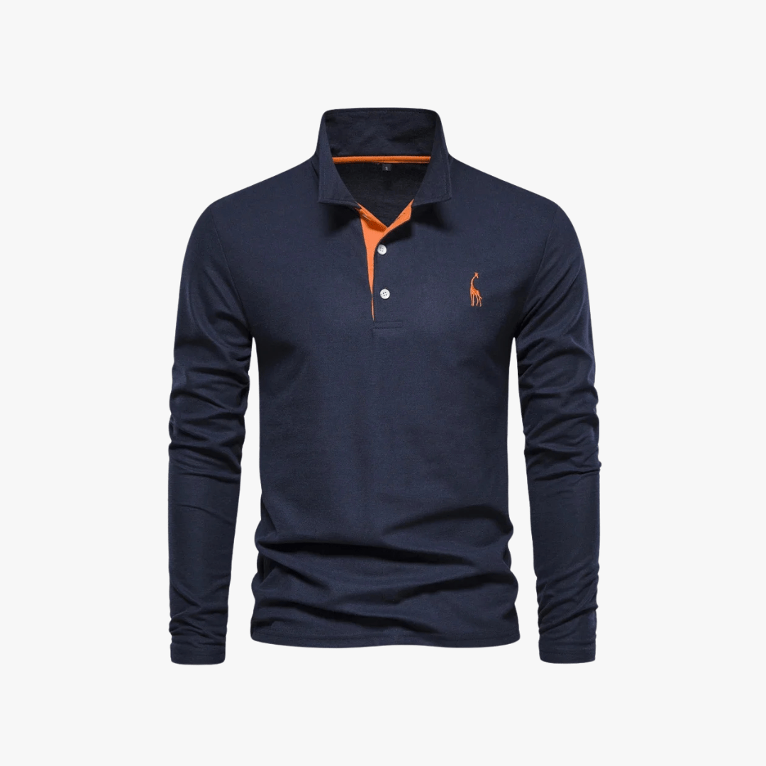 Mason | Men’s Long - Sleeve Polo Shirt with Logo - Mason Luxor