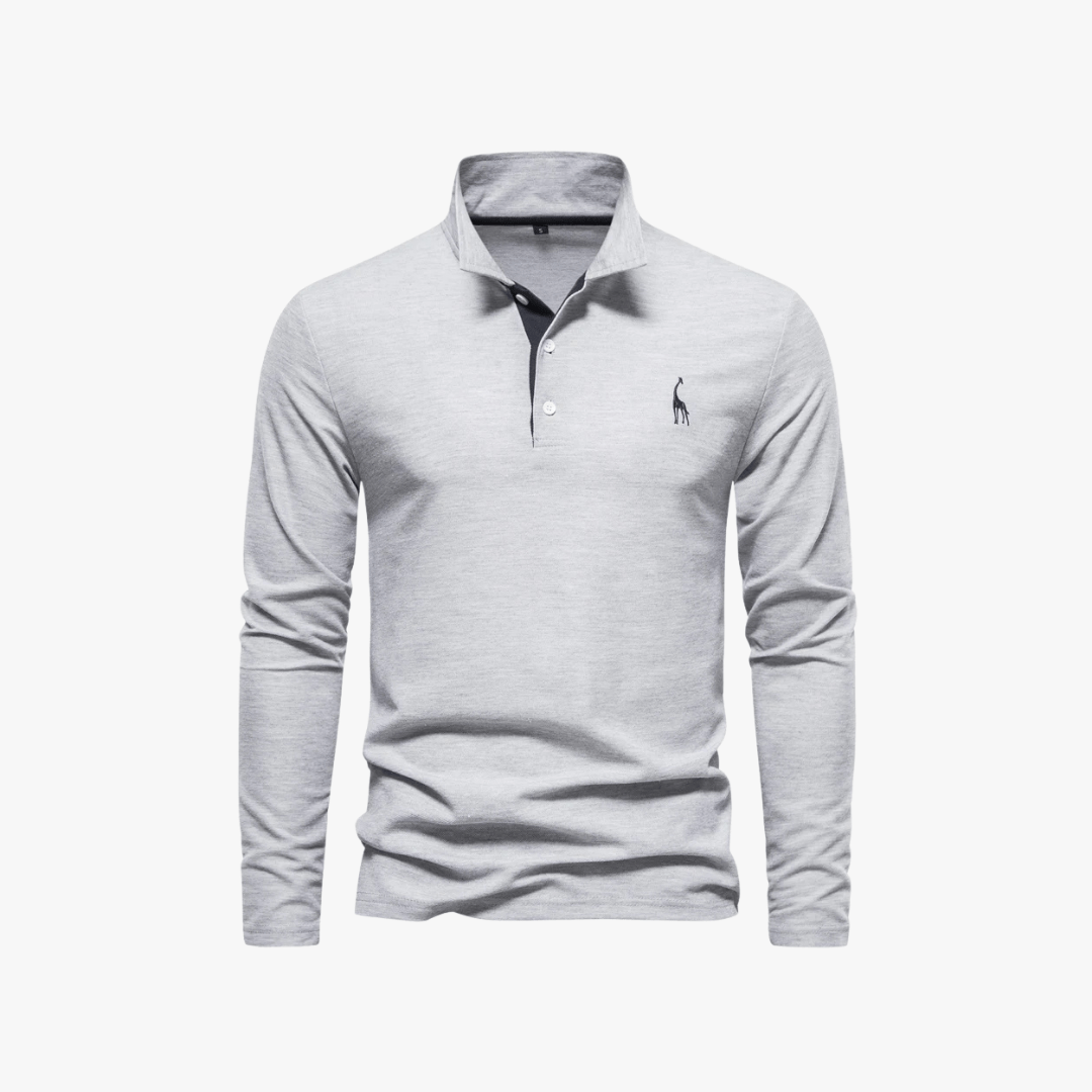Mason | Men’s Long - Sleeve Polo Shirt with Logo - Mason Luxor