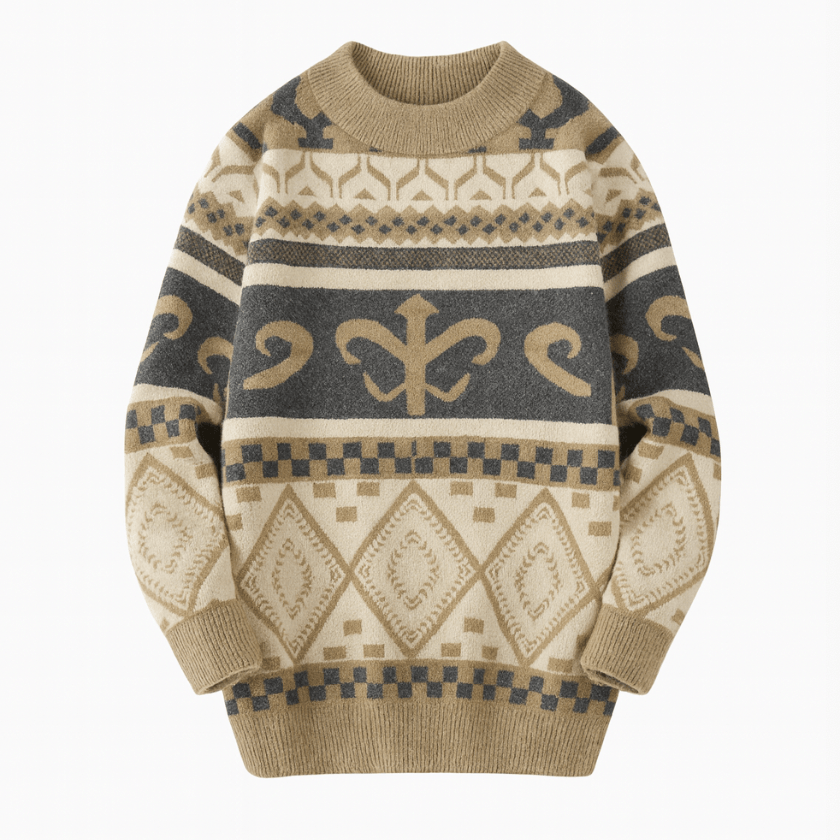 Mason | Men’s Nordic Fleur - de - Lis Sweater - Mason Luxor