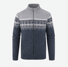 Mason | Men’s Nordic Pattern Zip - Up Sweater - Mason Luxor