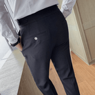 Mason | Men’s Pleated British Cotton Trousers – High Waist Tailored Fit Pants - Business - Mason Luxor Men Fashion