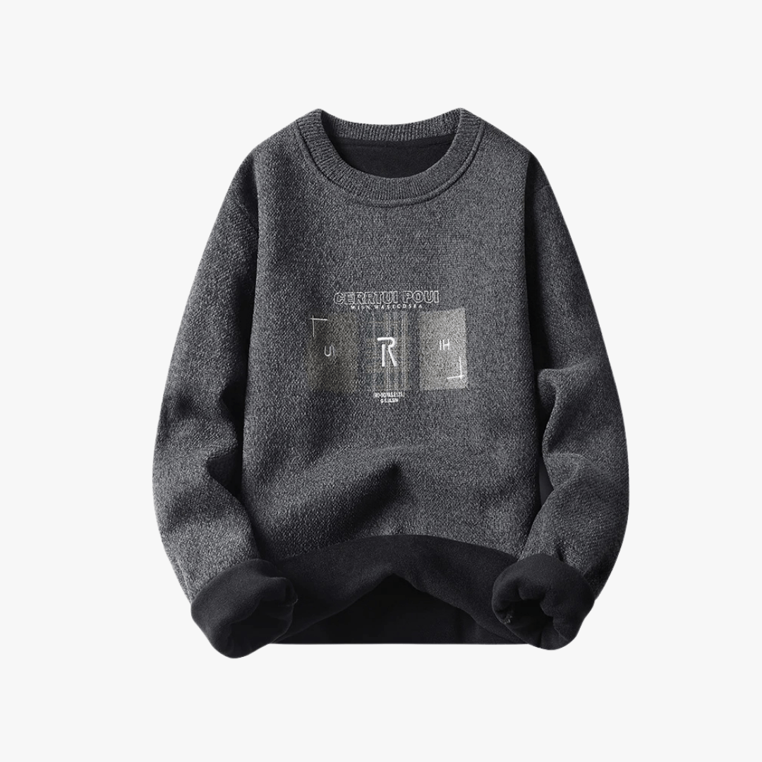 Mason | Men’s Printed Crewneck Sweater - Mason Luxor