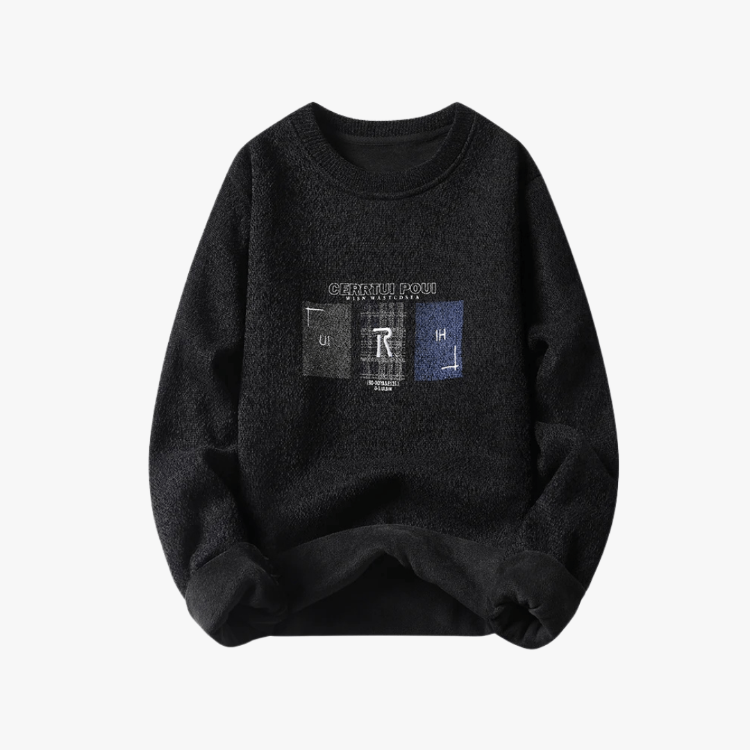 Mason | Men’s Printed Crewneck Sweater - Mason Luxor