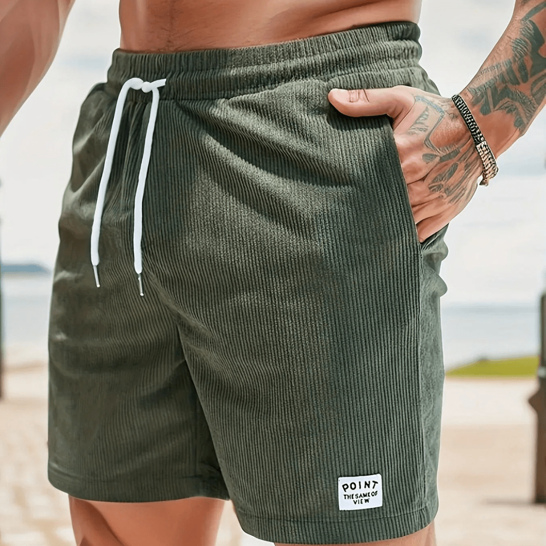 Mason | Men’s Ribbed Drawstring Shorts – Casual Summer Beachwear - Mason Luxor