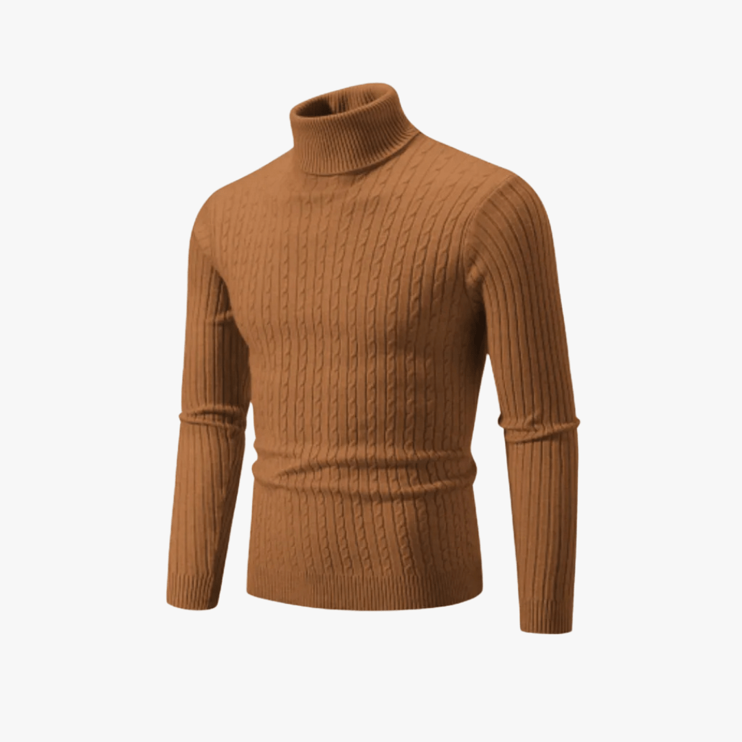 Mason | Men’s Ribbed Turtleneck Sweater - Mason Luxor