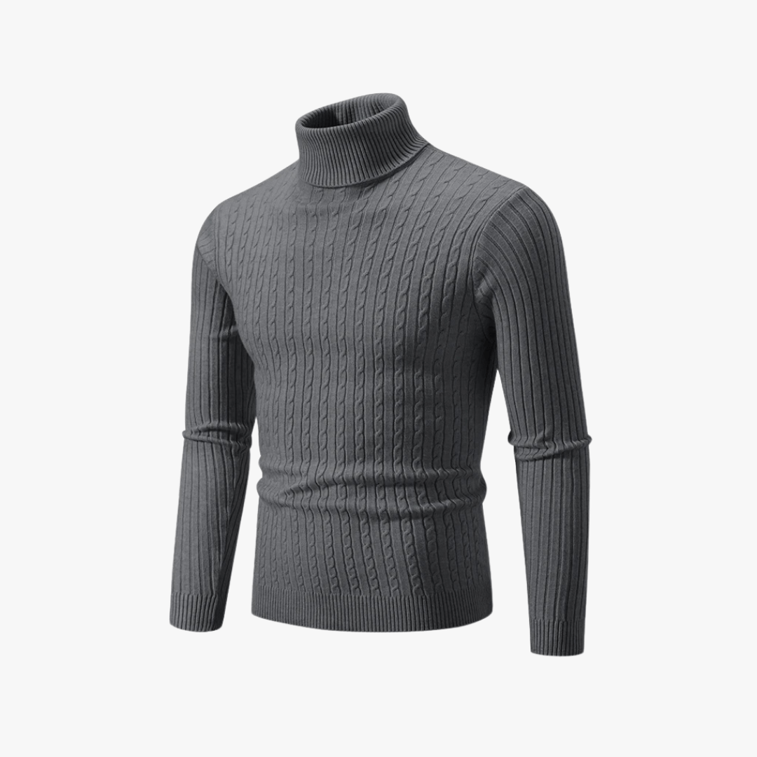 Mason | Men’s Ribbed Turtleneck Sweater - Mason Luxor