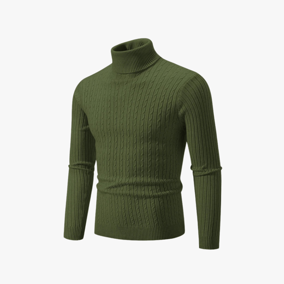 Mason | Men’s Ribbed Turtleneck Sweater - Mason Luxor