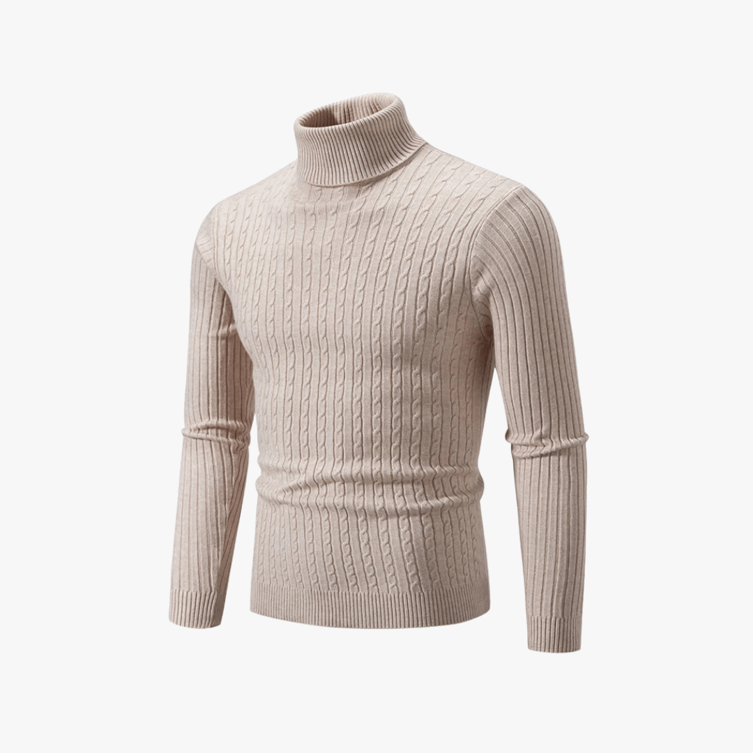 Mason | Men’s Ribbed Turtleneck Sweater - Mason Luxor
