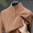 Mason | Men’s Ribbed Zip - Up Sweater - Mason Luxor