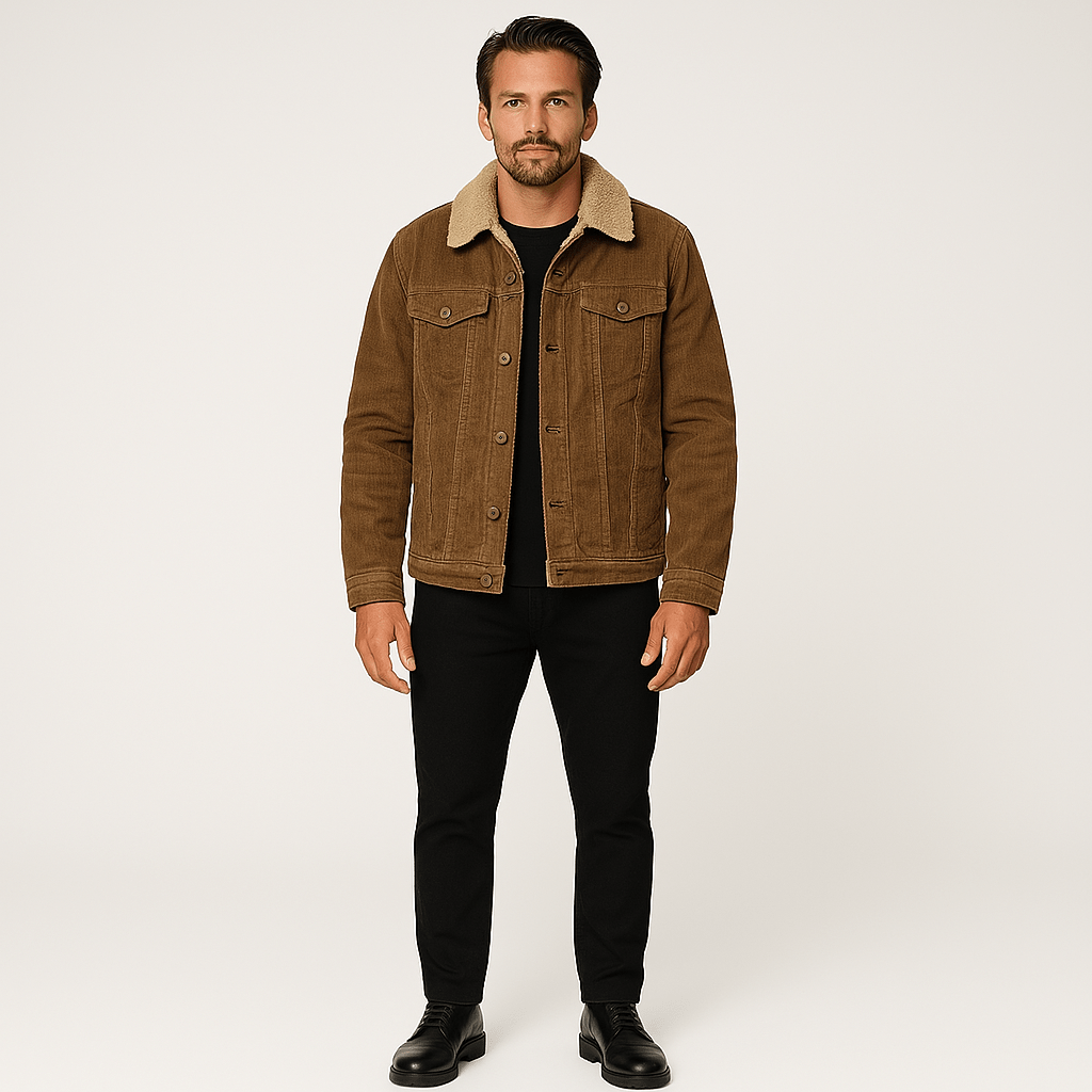 Mason | Men’s Sherpa - Lined Corduroy Jacket - Mason Luxor