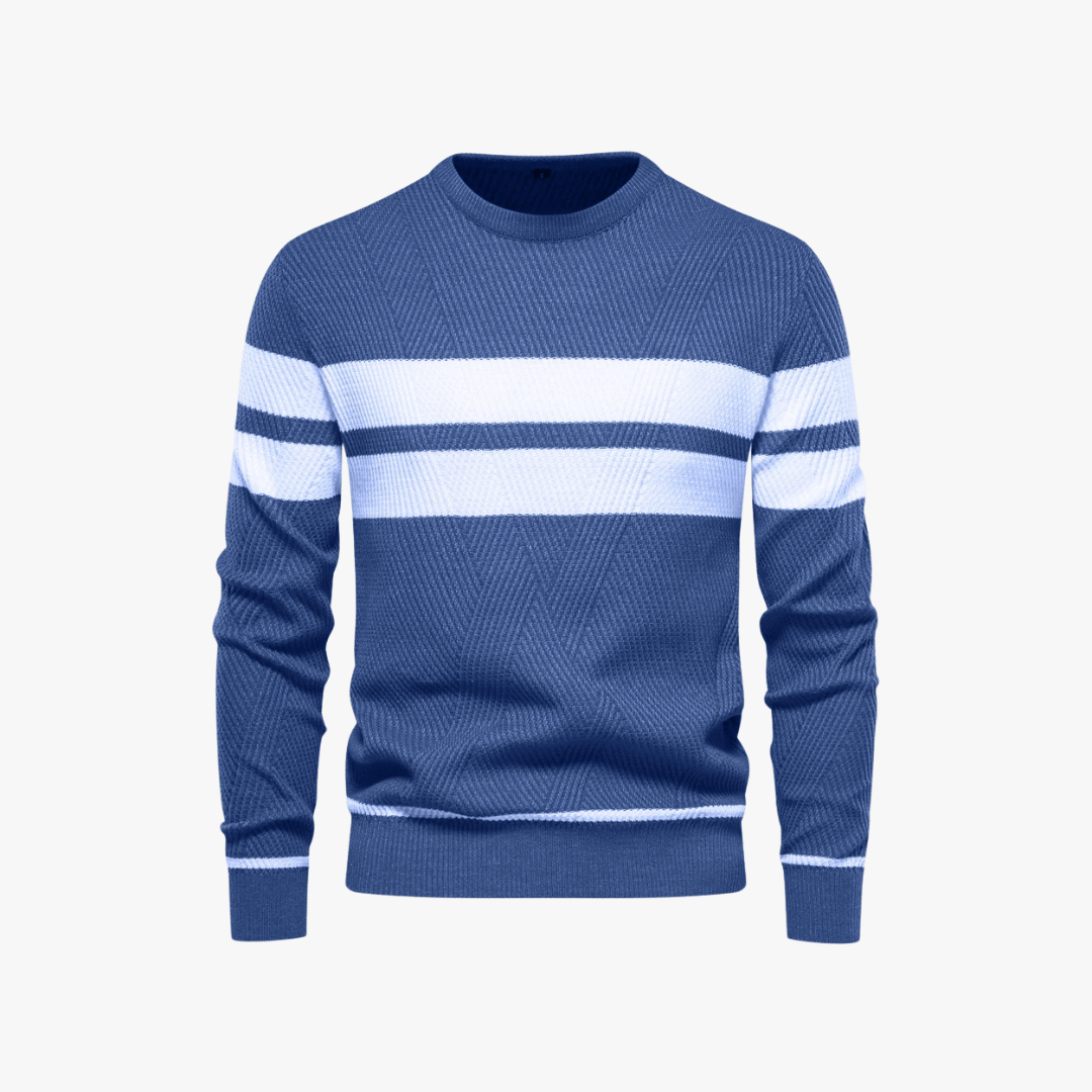 Mason | Men’s Striped Crewneck Sweater - Mason Luxor