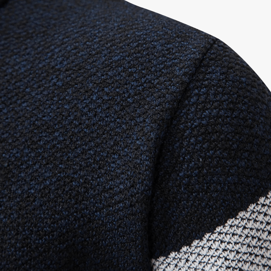 Mason | Men’s Striped Half - Zip Pullover - Mason Luxor
