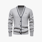 Mason | Men’s Striped Trim Cardigan - Mason Luxor